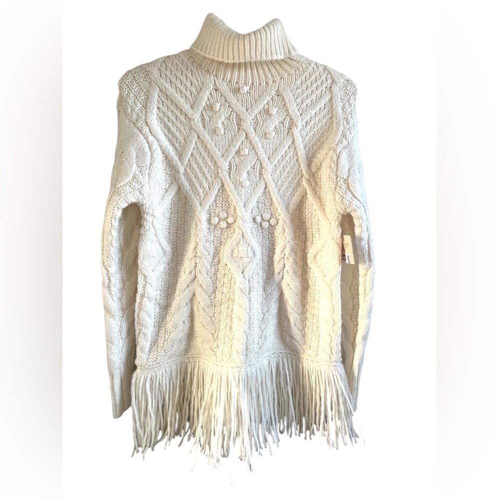 NWT Women’s Room 34 Dex/ Black Tape Cream Turtleneck Sweater in Size Medium. - Picture 2 of 13